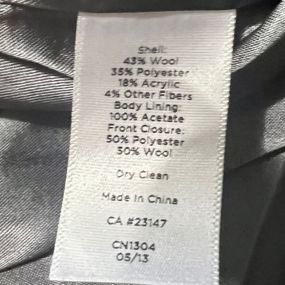 Talbots Tweed Wool Blend Asymmetrical Moto Blazer - Size 10 - Picture 8 of 10